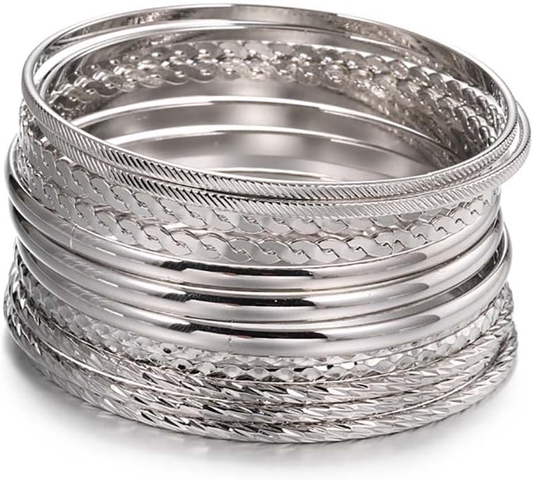 RINTOLER Store 16Pcs Gold Bangle Bracelets for Women - Multi Layer Stackable Textured Bracelets Boho Jewelrys Set. - Image 1